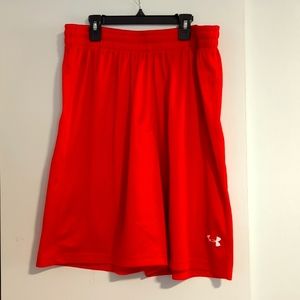 Under Armour Men's Heat Gear Mesh Athletic Shorts Red XL